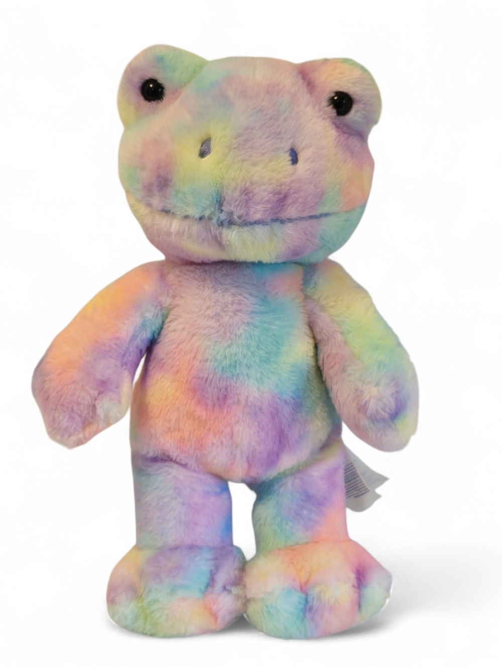 Build-A-Bear Rainbow Clouds 16" Frog Pastel Tie Dye Stuffed Animal BABW